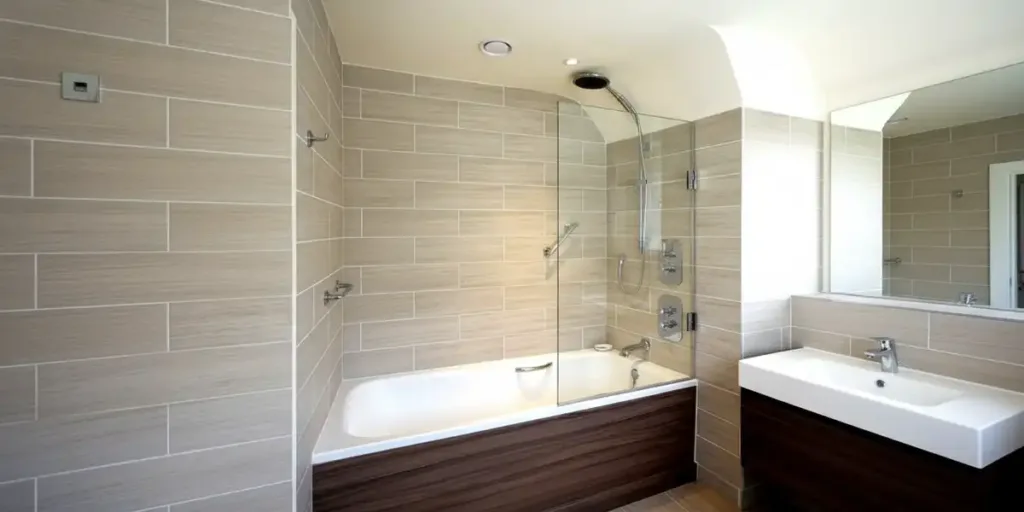 Proshower - fixed glass shower panel - landscape