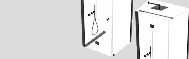 proshower - swing glass shower door banner white