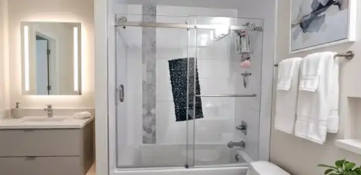 ProShower sliding glass shower door on bathtub - product detail