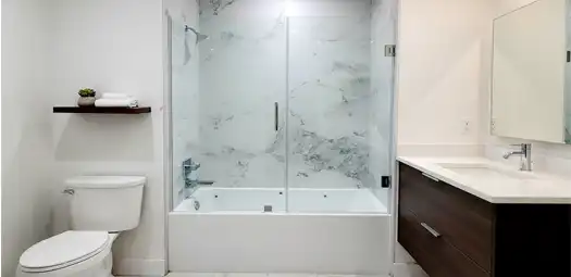 ProShower swing glass shower door on bathtub - product detail