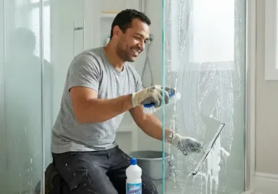 ProShower - remove soap scum from glass shower doors